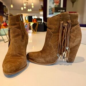 Brown Suede Ankle Boots